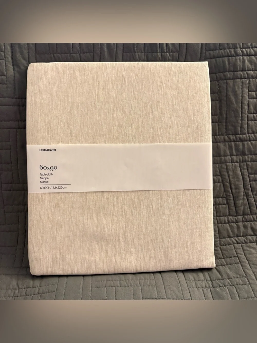 Crate & Barrel Tablecloth Linden 60”x 90